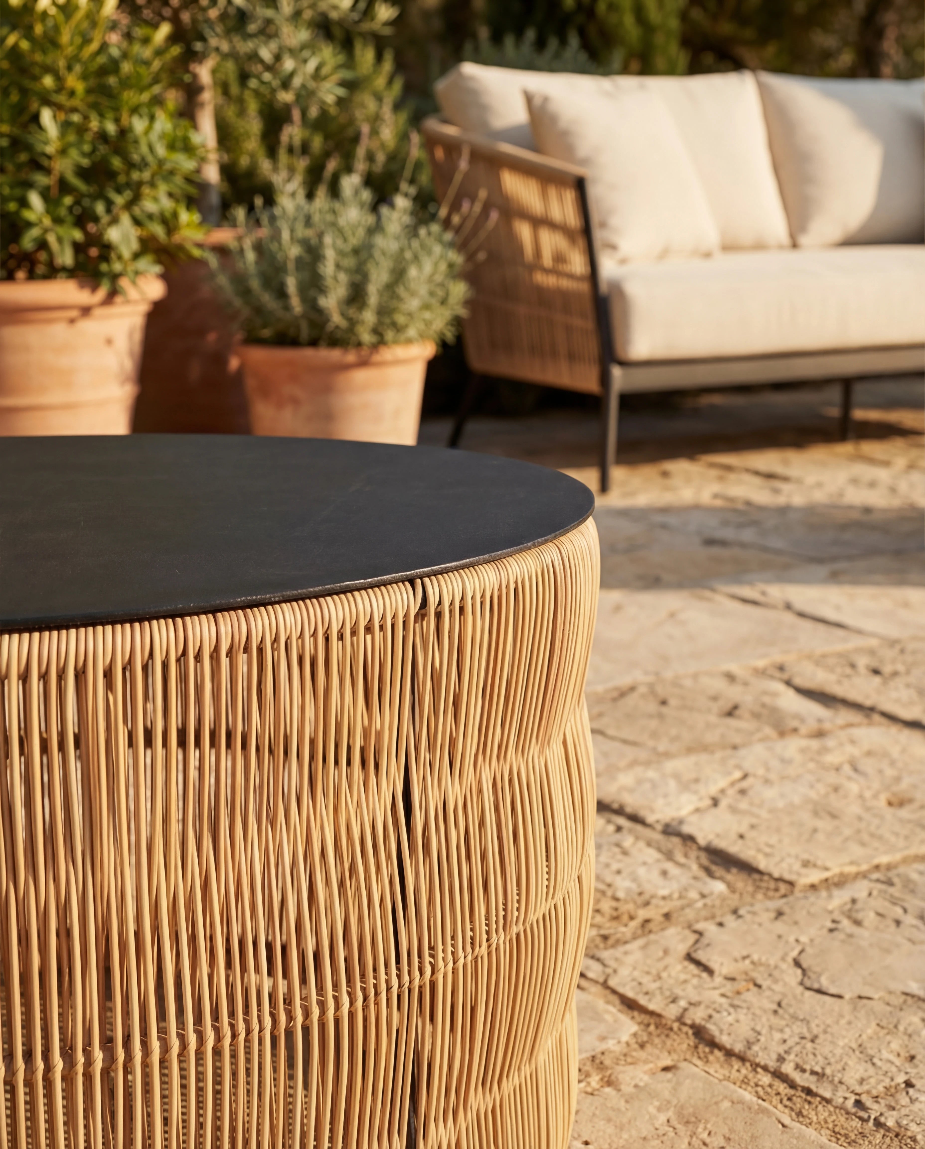 Aveo Cane Round Coffee Table